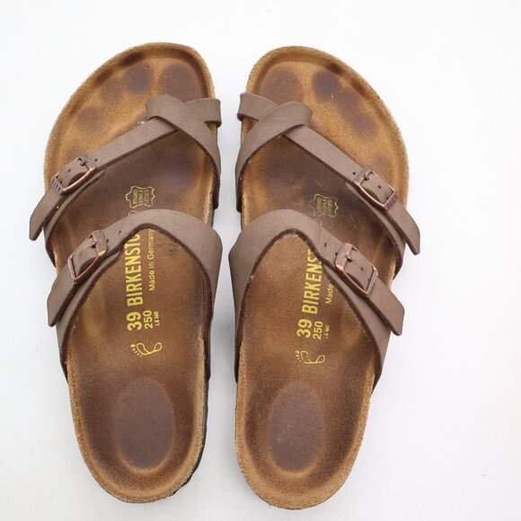 Birkenstock Mayari Birko-Flor Sandals Women's Size EU 39 US 8 Brown Leather Fits - Picture 7 of 10